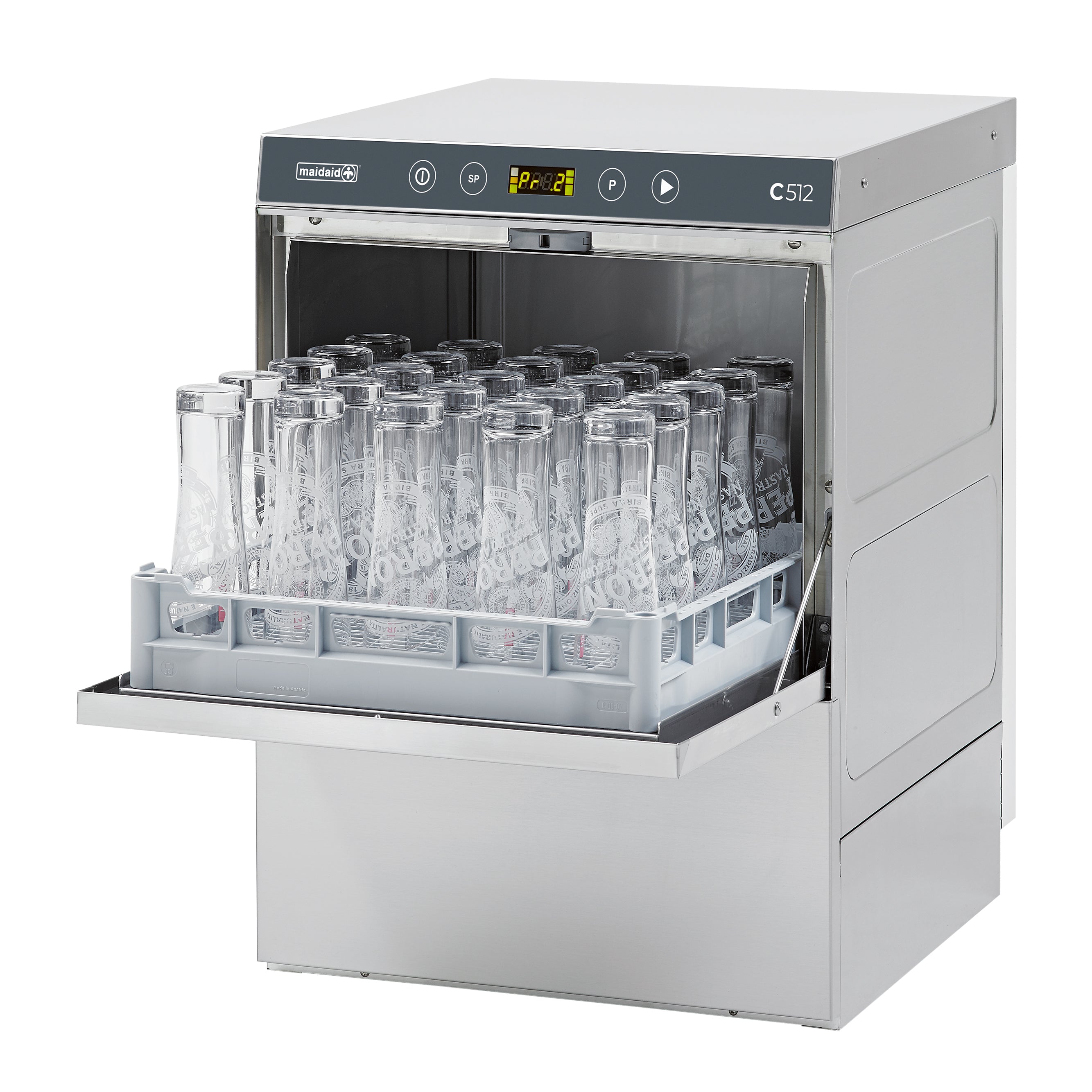 Maidaid C512DGW Undercounter Glasswasher 500mm Basket + Drain Pump