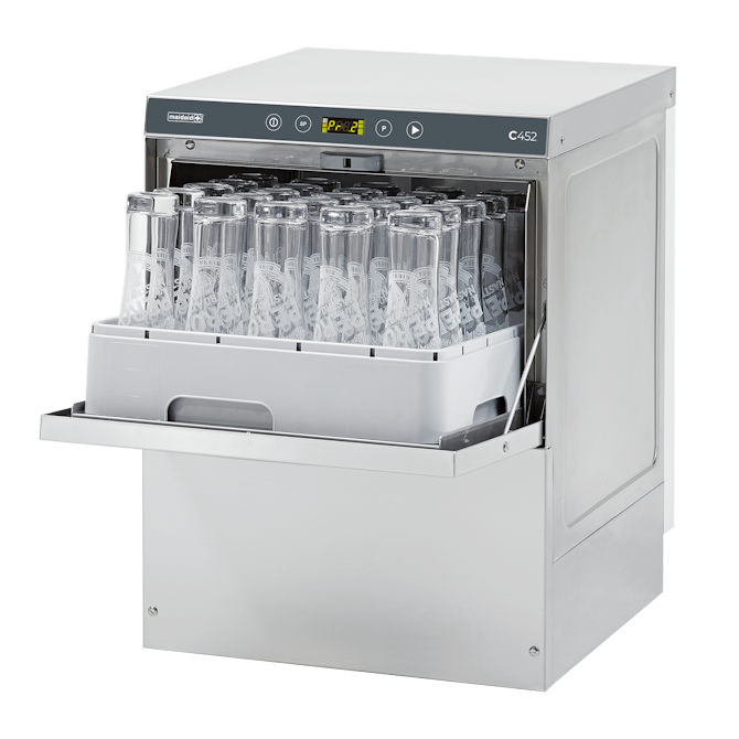 Maidaid C452D Undercounter Glasswasher + 450mm Basket + Drain Pump